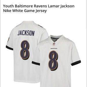 lamar jackson youth medium jersey